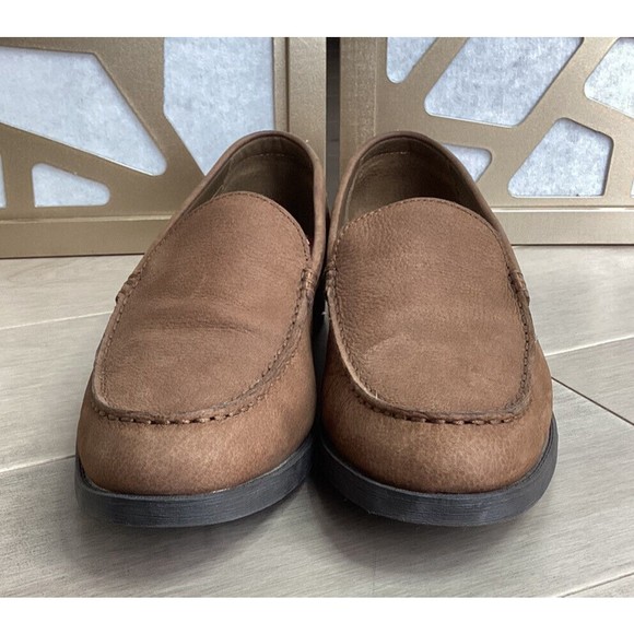 Denim & Supply Ralph Lauren Sandi Brown Leather Loafer Men Slip On Shoes 13 D main image 4